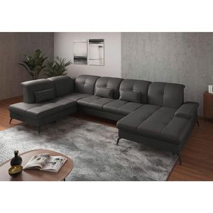 Sit & More SEDACÍ SOUPRAVA, textil, kůže, mokka obraz