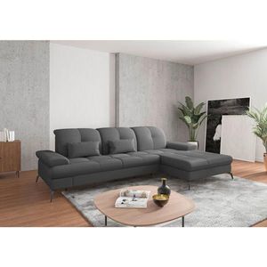 Sit & More ROHOVÁ SEDAČKA, textil, tmavě šedá obraz