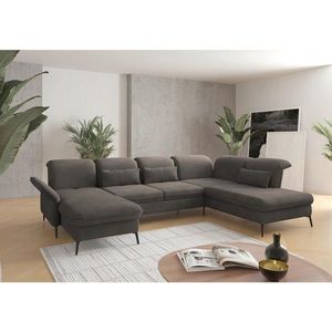 Sit & More SEDACÍ SOUPRAVA, textil, barvy grafitu obraz