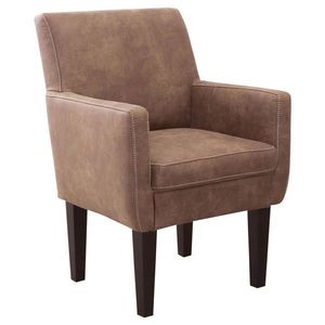 Sit & More KŘESLO, textil, hnědá obraz