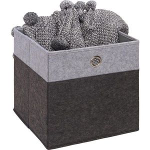 Carryhome SKLÁDACÍ KRABICE, kov, textil, karton, 32/32/32 cm obraz