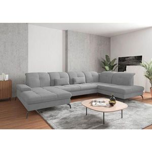 Sit & More SEDACÍ SOUPRAVA, textil, šedá obraz