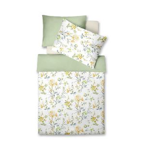 Fleuresse POVLEČENÍ, makosatén, bílá, světle zelená, světle žlutá, olivově zelená, tmavě oranžová, 140/200 cm obraz