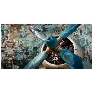 Monee TIŠTĚNÉ OBRAZY NA PLÁTNĚ, vintage, letadlo, 140/70 cm obraz