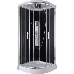 SPRCHOVÝ KOUT černá, barvy chromu obraz