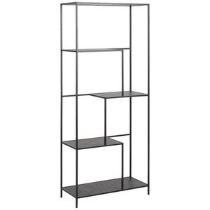 REGÁL, černá, ocel, 72/170/32 cm obraz