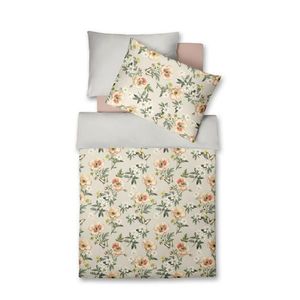 Fleuresse POVLEČENÍ, makosatén, bílá, pískové barvy, světle žlutá, béžová, olivově zelená, korály, 140/200 cm obraz