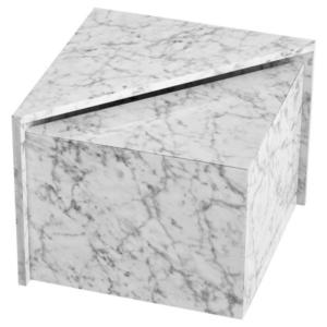 Livetastic KONFERENČNÍ STOLEK, šedá, bílá, kompozitní dřevo, 50/50/41, 5 cm obraz