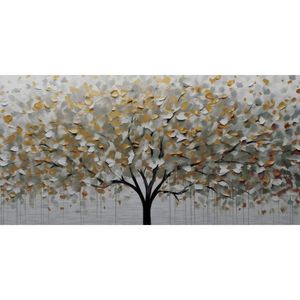 OBRAZ NA HLINÍKOVÉ DESCE, stromy, 100/50/2 cm obraz