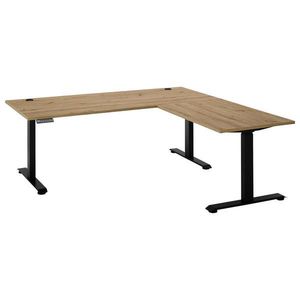 Carryhome ROHOVÝ PSACÍ STŮL, dub artisan, 100/180/74-127 cm obraz