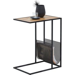 Carryhome ODKLÁDACÍ STOLEK, černá, barvy dubu obraz