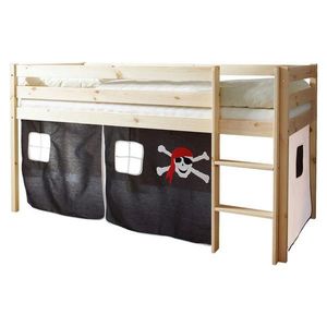 MID.YOU VYSOKÁ POSTEL, 90/200 cm černá, bílá, barvy borovice obraz