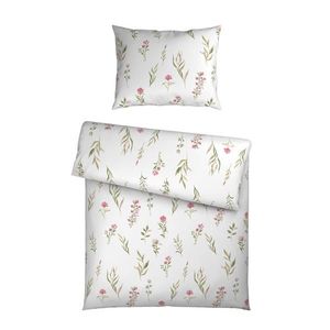 Novel POVLEČENÍ, satén, růžová, bílá, 140/200 cm obraz