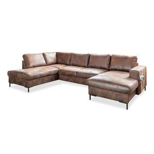 SEDACÍ SOUPRAVA, textil, hnědá obraz