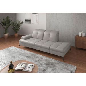 Sit & More LENOŠKA, textil, kůže, světle šedá obraz