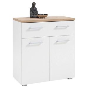 MID.YOU BOTNÍK, bílá, barvy dubu, 78/85/38 cm obraz