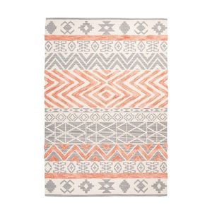 Novel KOBEREC TKANÝ NA PLOCHO, 160/230 cm šedá, korály obraz