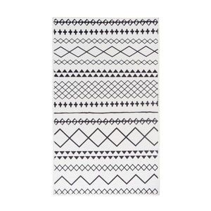Kayoom KOBEREC TKANÝ NA PLOCHO, 120/180 cm černá, bílá obraz