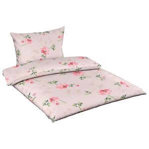 Fleuresse POVLEČENÍ, makosatén, růžová, bílá, tmavě zelená, světle zelená, světle růžová, 140/200 cm obraz