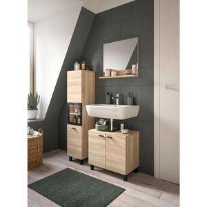 MID.YOU KOUPELNA Sonoma dub obraz