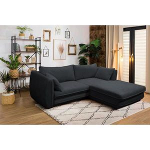 MID.YOU ROHOVÁ SEDAČKA, textil, černá obraz