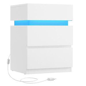 MID.YOU NOČNÍ STOLEK K POSTELI, bílá, obraz