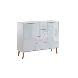 MID.YOU KOMODA, bílá, vysoce lesklá bílá, 105, 5/86/33 cm obraz