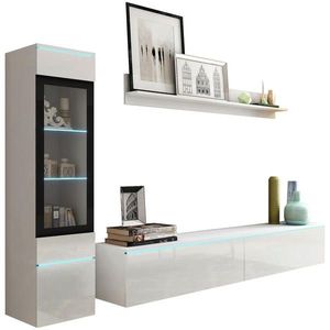 P & B OBÝVACÍ STĚNA, vysoce lesklá bílá obraz