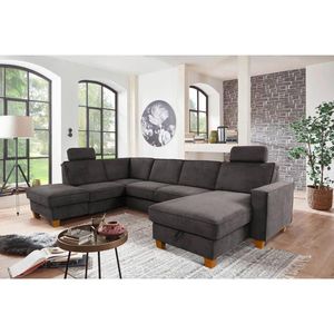 Sit & More SEDACÍ SOUPRAVA, textil, tmavě šedá obraz