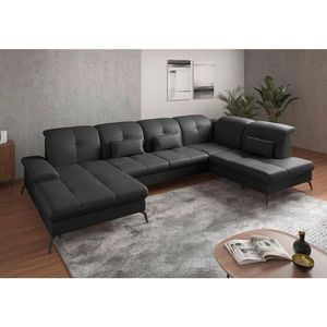 Sit & More SEDACÍ SOUPRAVA, textil, kůže, černá obraz