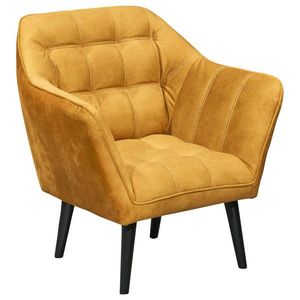 MID.YOU KOKTEJLOVÉ KŘESLO, textil, kompozitní dřevo, žlutá obraz