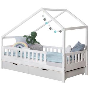 MID.YOU DĚTSKÁ POSTEL SE STŘÍŠKOU, 90/200 cm, bílá obraz