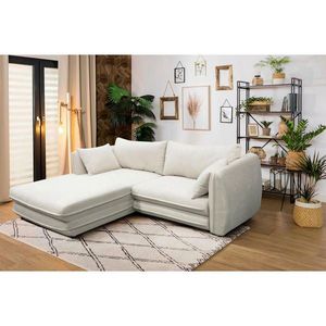 MID.YOU ROHOVÁ SEDAČKA, textil, krémová obraz