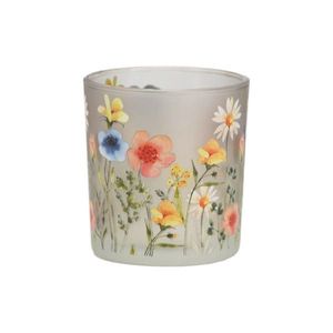 NÁDOBKA NA ČAJOVOU SVÍČKU sklo obraz