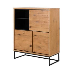 MID.YOU KOMODA, černá, barvy dubu, 102, 2/124, 7/45 cm obraz