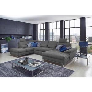 Sit & More SEDACÍ SOUPRAVA, textil, šedá obraz