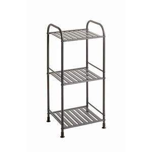 REGÁL, antracitová, ocel, 33/75/28 cm obraz