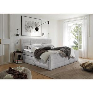 MID.YOU POSTEL BOXSPRING, 180/200 cm, světle šedá obraz