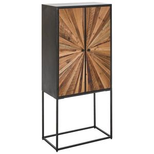 Landscape VYSOKÁ KOMODA, jedle, přírodní barvy, černá, 65/141/37 cm obraz