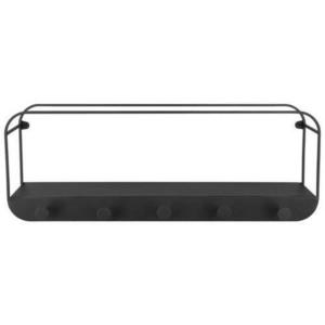 NÁSTĚNNÝ REGÁL, černá, 51/18/15 cm obraz