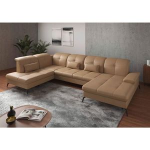 Sit & More SEDACÍ SOUPRAVA, textil, kůže, cappuccino obraz