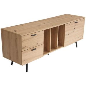 Livetastic NÍZKÁ KOMODA, barvy dubu, obraz