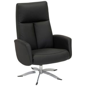 Welnova RELAXAČNÍ KŘESLO, kůže, černá obraz