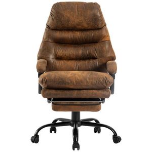 MID.YOU KANCELÁŘSKÉ KŘESLO, mikrovlákno, hnědá, černá obraz