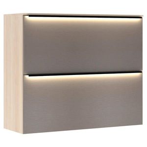 Voleo BOTNÍK, šedá, barvy dubu, 100/85/37 cm obraz