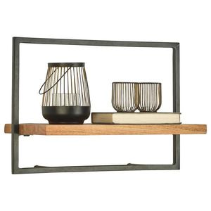 Landscape NÁSTĚNNÝ REGÁL, černá, barvy akácie obraz