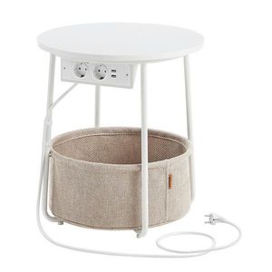 MID.YOU ODKLÁDACÍ STOLEK, bílá, béžová obraz