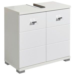 Xora SKŘÍŇKA POD UMYVADLO, vysoce lesklá bílá, bílá, 60/57/31 cm obraz