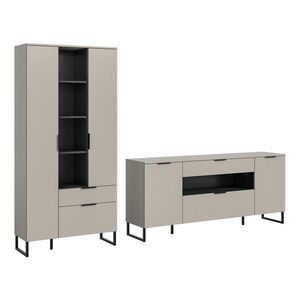 Livetastic OBÝVACÍ STĚNA, černá, kašmírová obraz