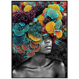Monee OBRAZ NA SKLE, květiny, ženy, 50/70 cm obraz